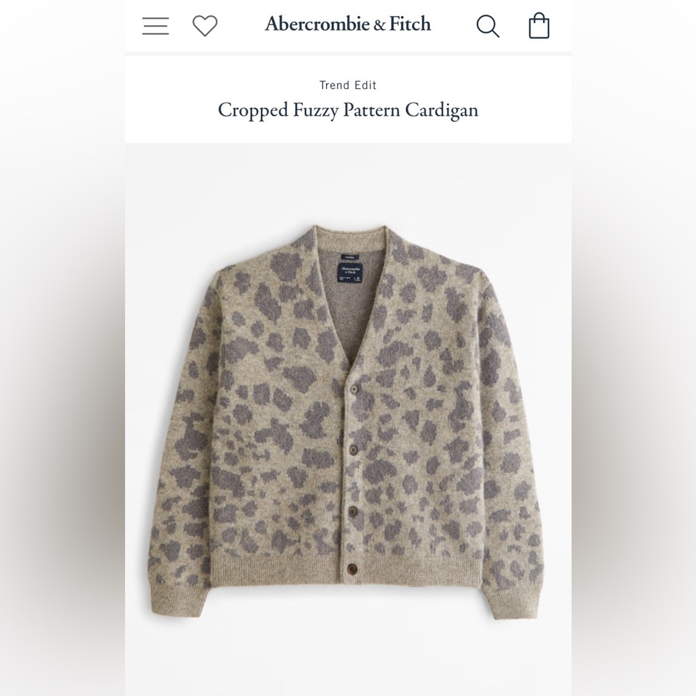 Cheetah print cardigan Abercrombie & Fitch